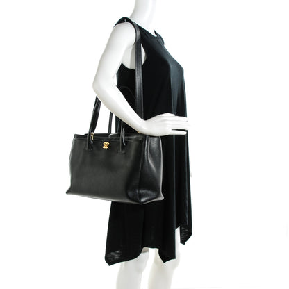 Chanel Calfskin Cerf Executive Shopper Tote Black 2 of 7