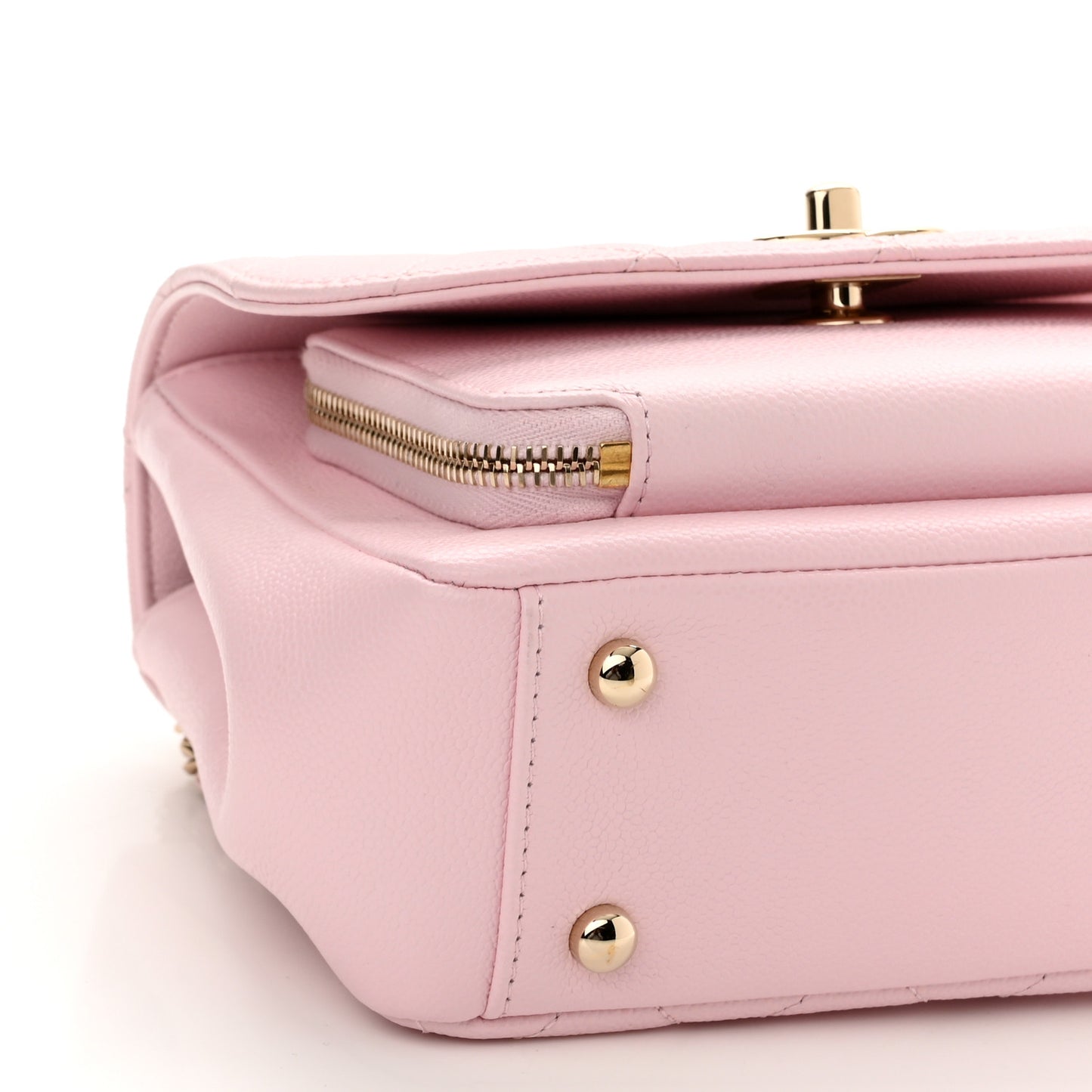 Caviar Quilted Small Business Affinity Flap Light Pink
