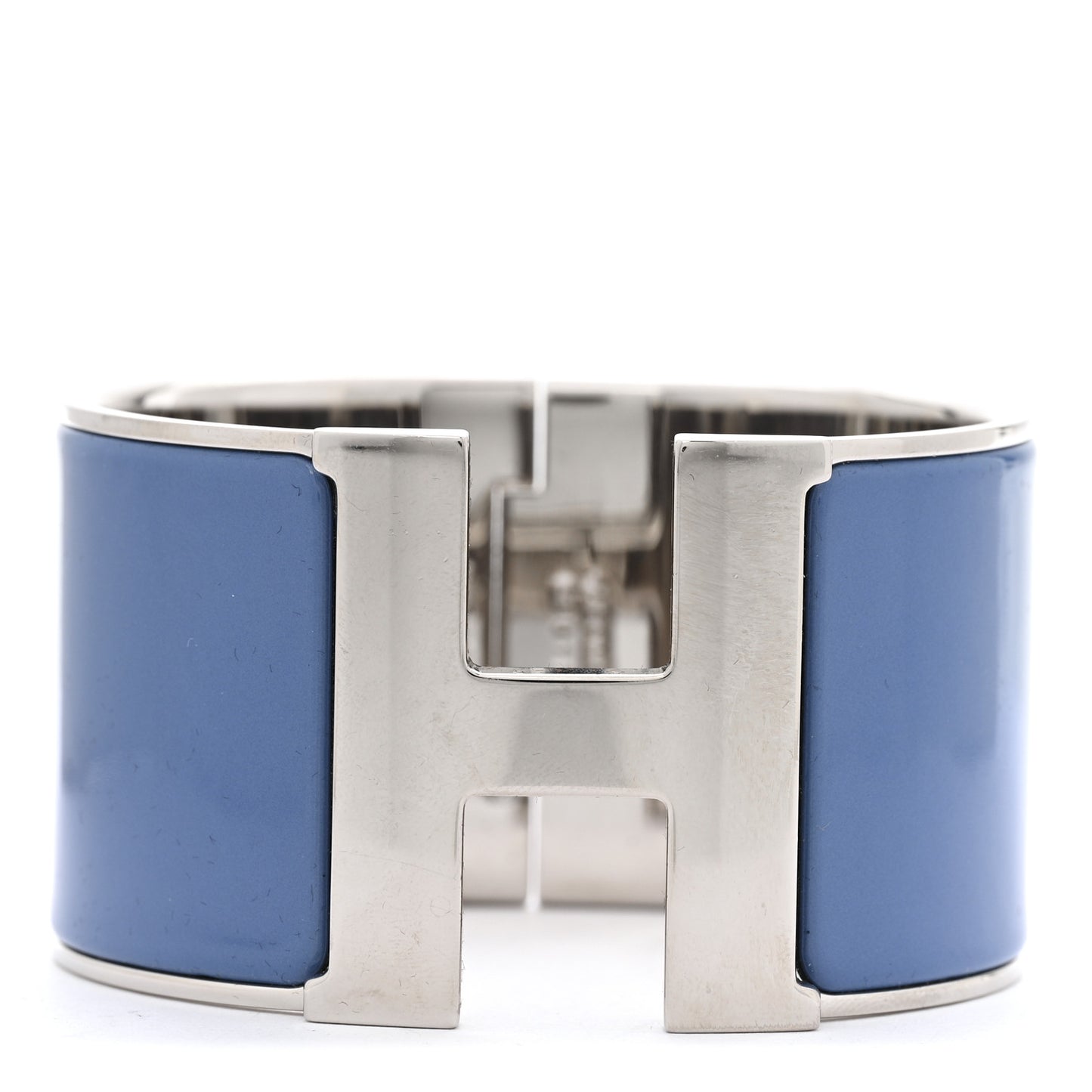 Enamel Extra Wide Clic Clac H Bracelet PM Bleu Turquin