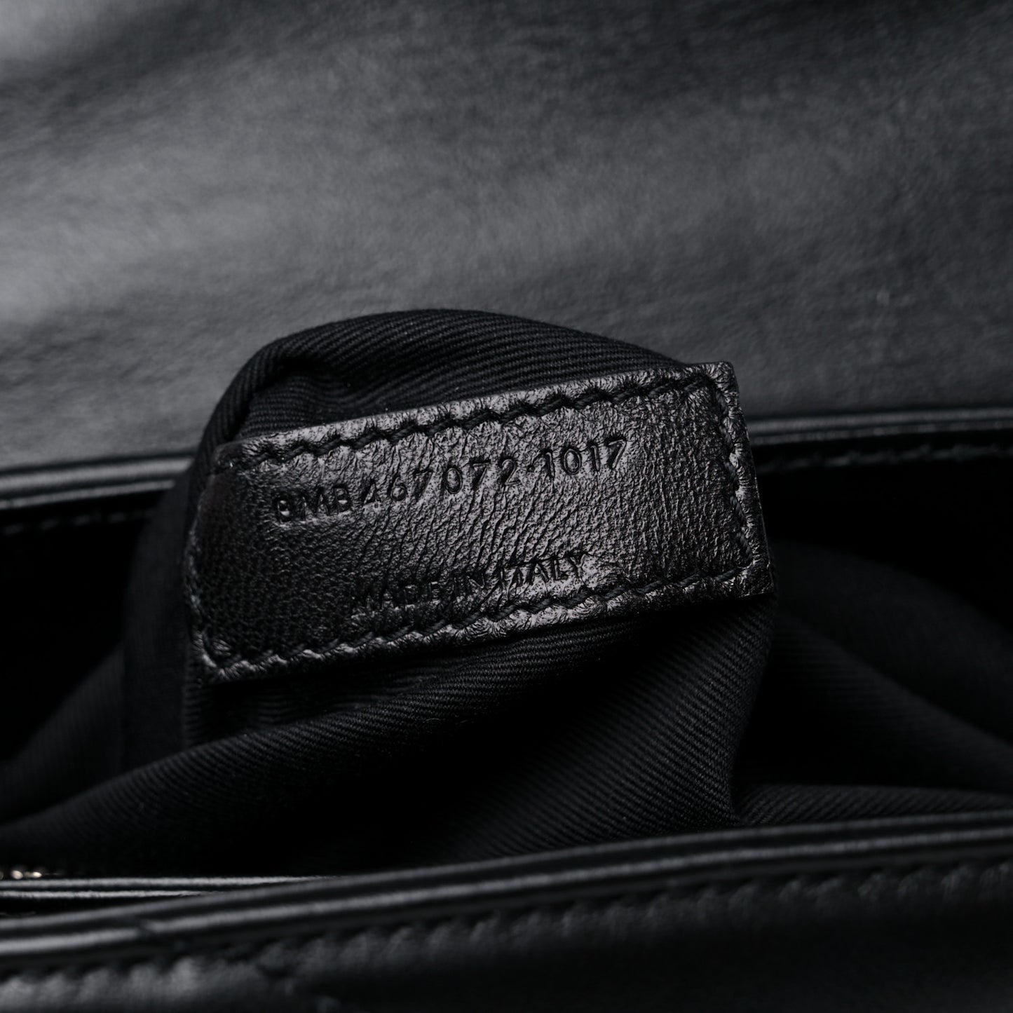Calfskin Y Quilted Monogram Toy Loulou Crossbody Bag Black