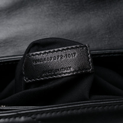 Saint Laurent Calfskin Y Quilted Monogram Toy Loulou Crossbody Bag Black 8 of 11
