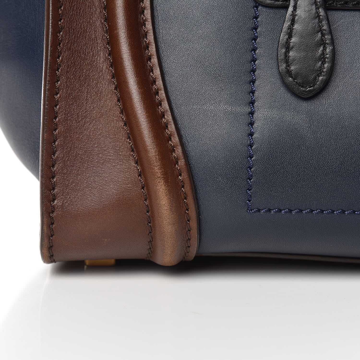 Celine Smooth Calfskin Mini Tri-Color Luggage Navy 13 of 14