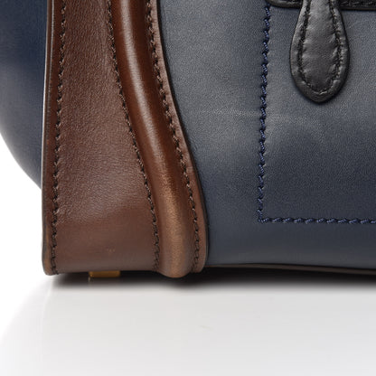 Celine Smooth Calfskin Mini Tri-Color Luggage Navy 13 of 14