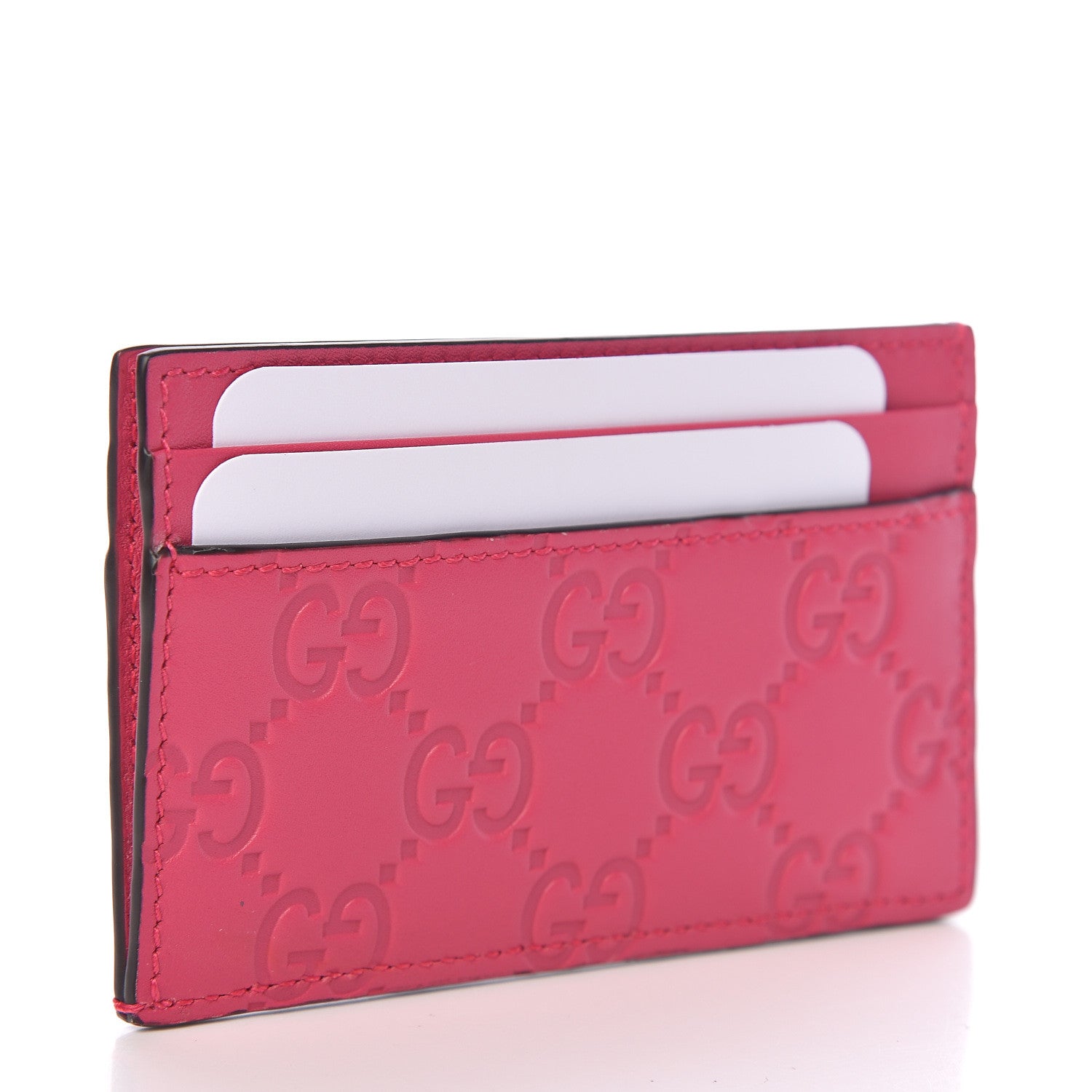 Gucci X MLB Guccissima Signature NY Yankees Embroidered Card Holder Box Pink Blue Ivory 3 of 8