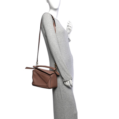 Loewe Grained Calfskin Small Puzzle Bag Dark Blush 2 of 12