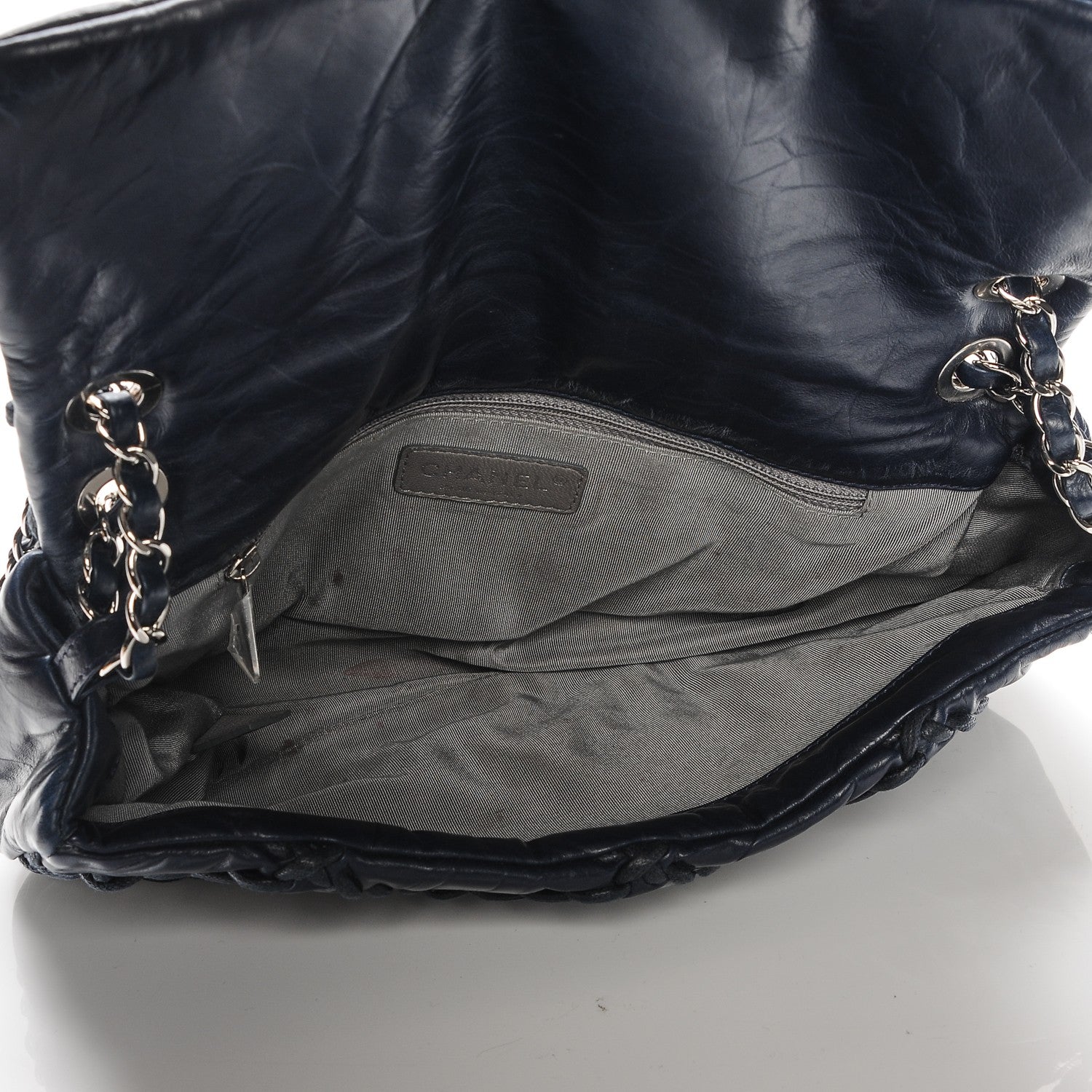 Chanel Calfskin Medium Ultra Stitch Flap Navy 5 of 9