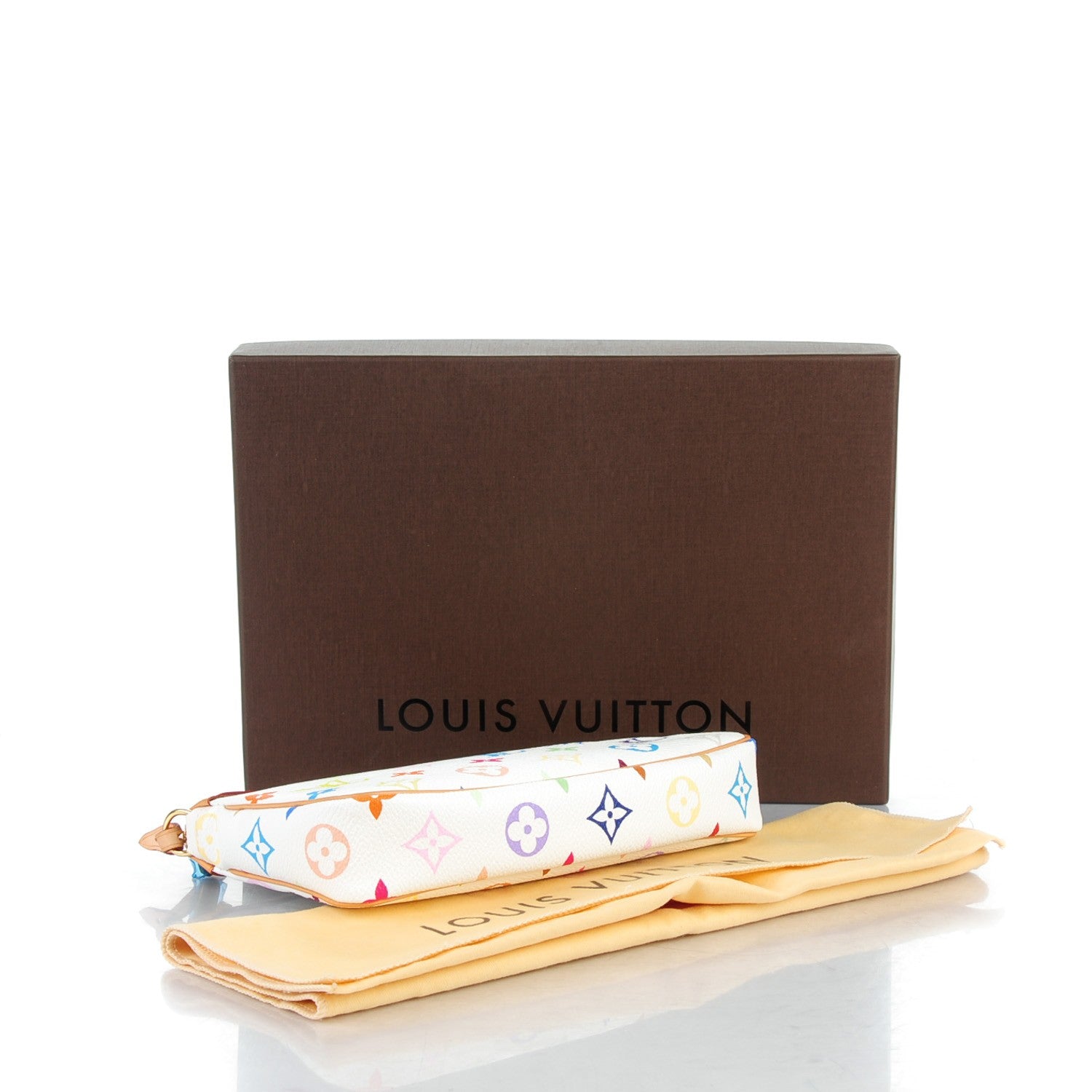 Louis Vuitton Monogram Multicolor Pochette Accessories White 4 of 8