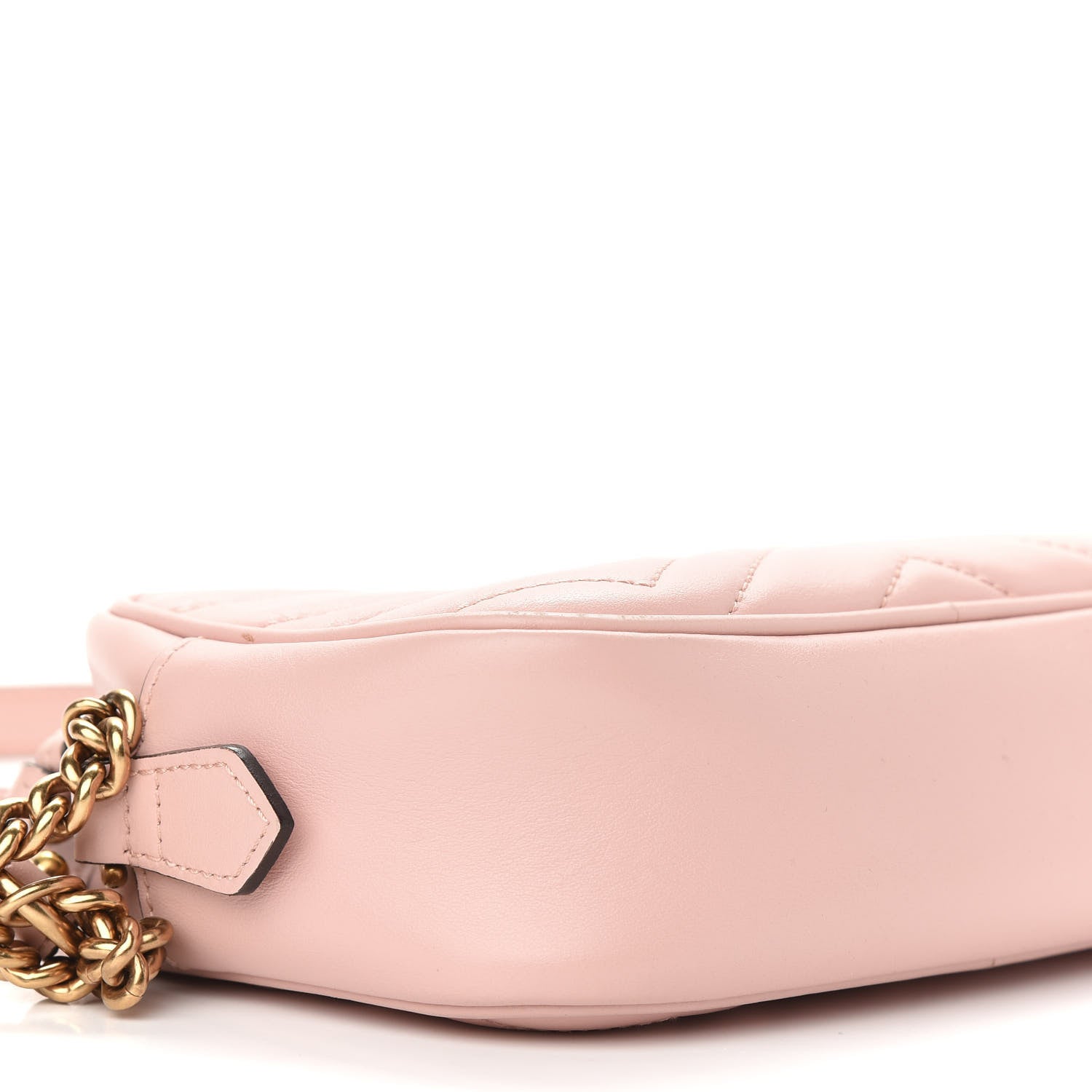 Gucci Calfskin Matelasse Mini GG Marmont Chain Shoulder Bag Perfect Pink 7 of 8