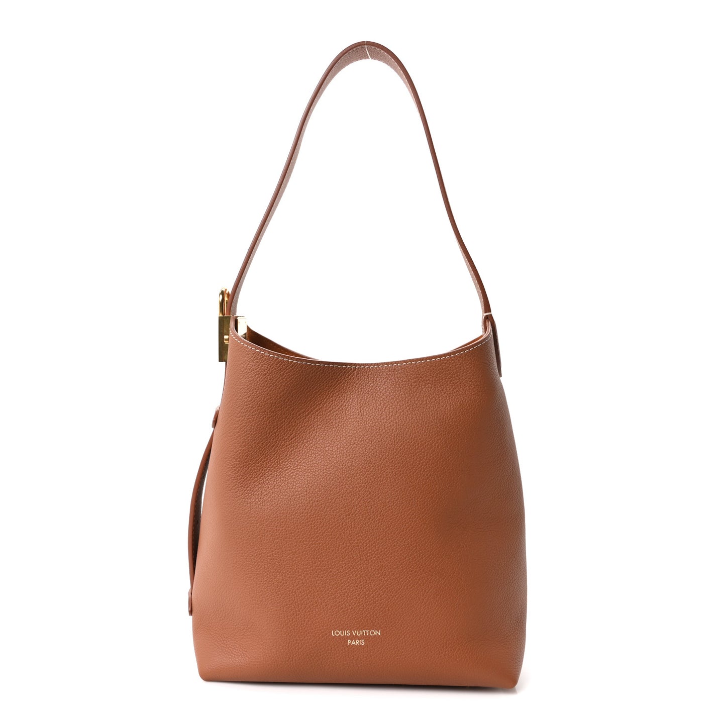 Grained Calfskin Low Key Hobo PM Cognac