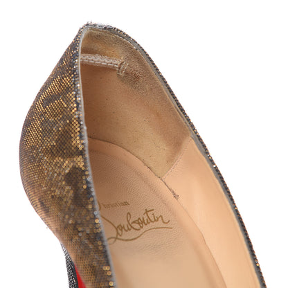 Christian Louboutin Glitter Diams Leopard Pigalle 120 Pumps 38.5 Black Gold 17 of 18