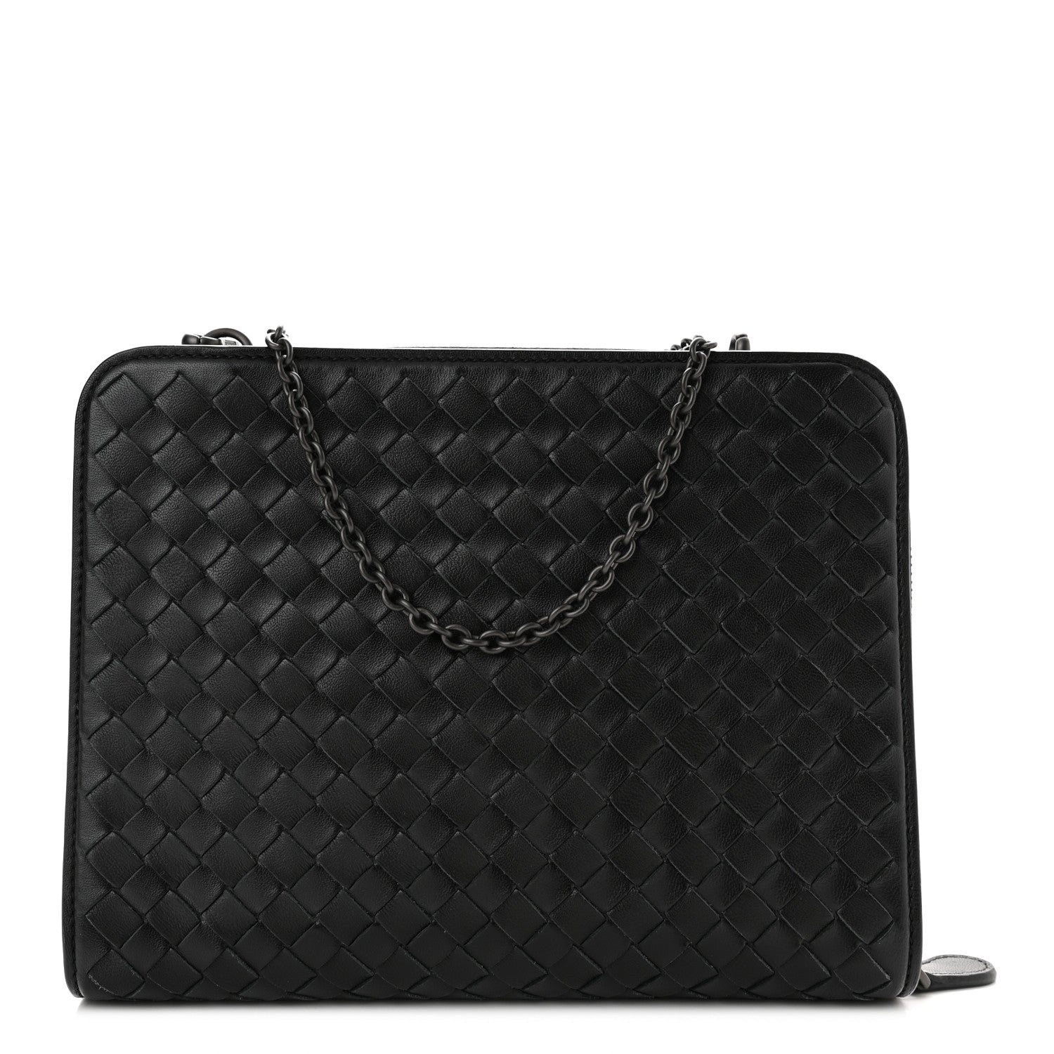 Bottega Veneta Nappa Intrecciato Chain Wallet Black 1 of 9