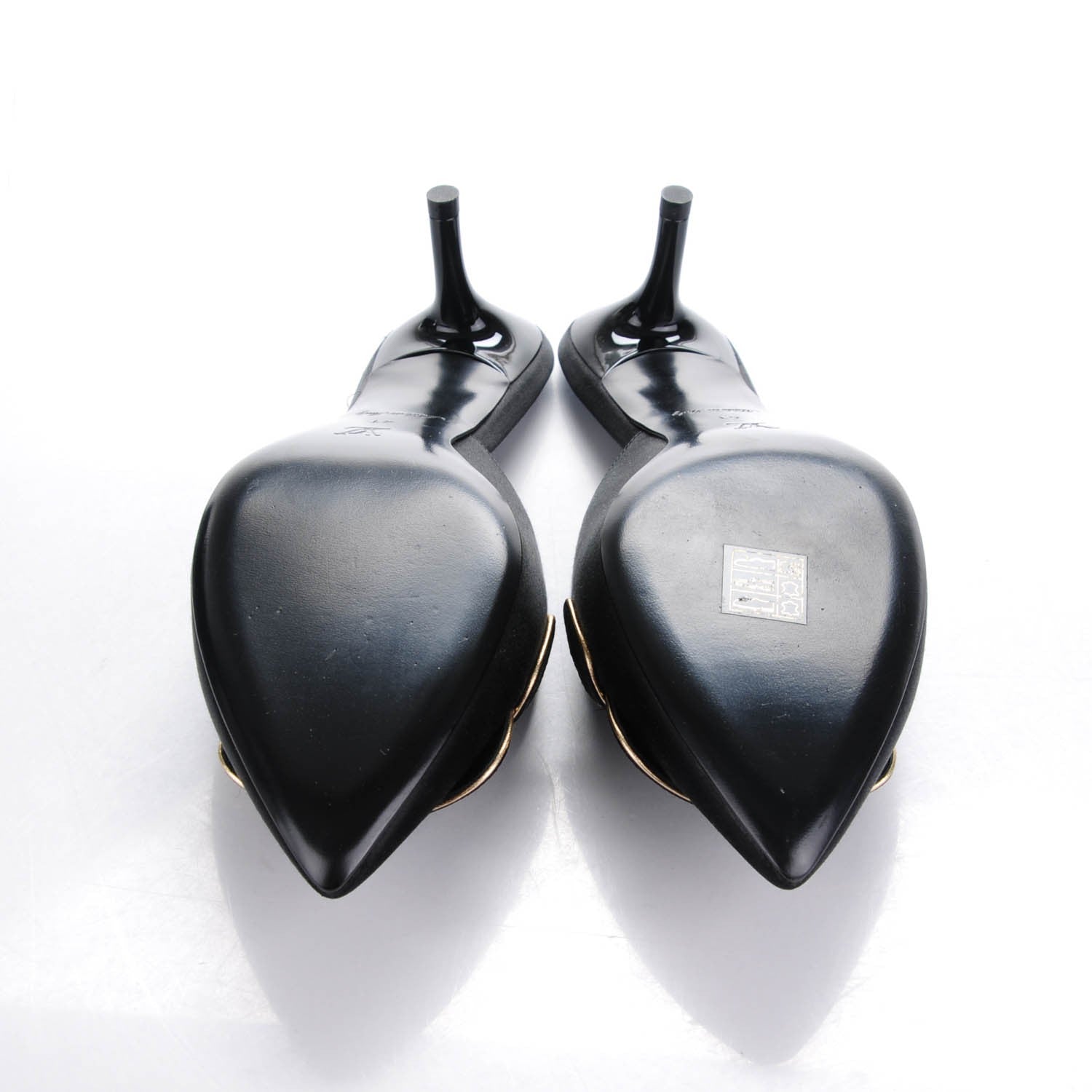 Louis Vuitton Satin Anthares Mule Pumps 41 Black 6 of 7