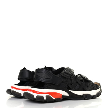 Balenciaga Neoprene Rubber Clear Sole Mens Track Sandals 44 Black White Red 3 of 4