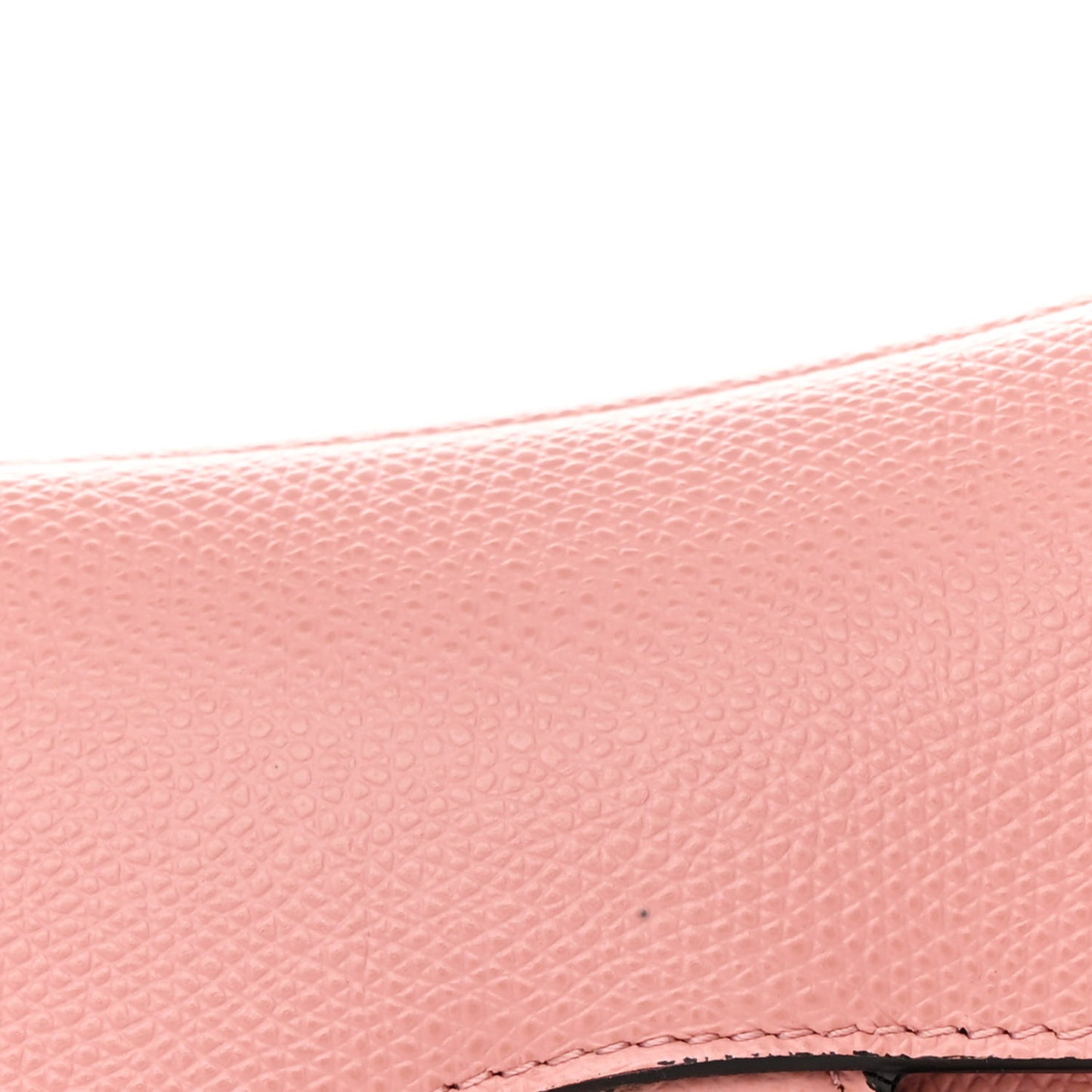 Grained Calfskin Mini Saddle Bag Pink
