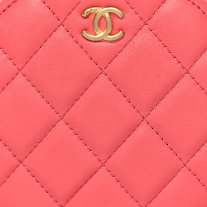 Chanel Lambskin Quilted Round Pearl Crush Clutch With Chain Pink 8 of 10