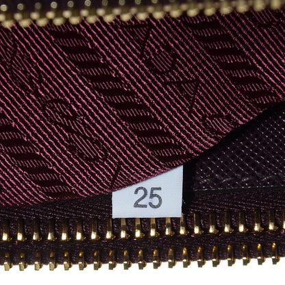 Prada Saffiano Lux Large Double Zip Tote Bordeaux 17 of 19