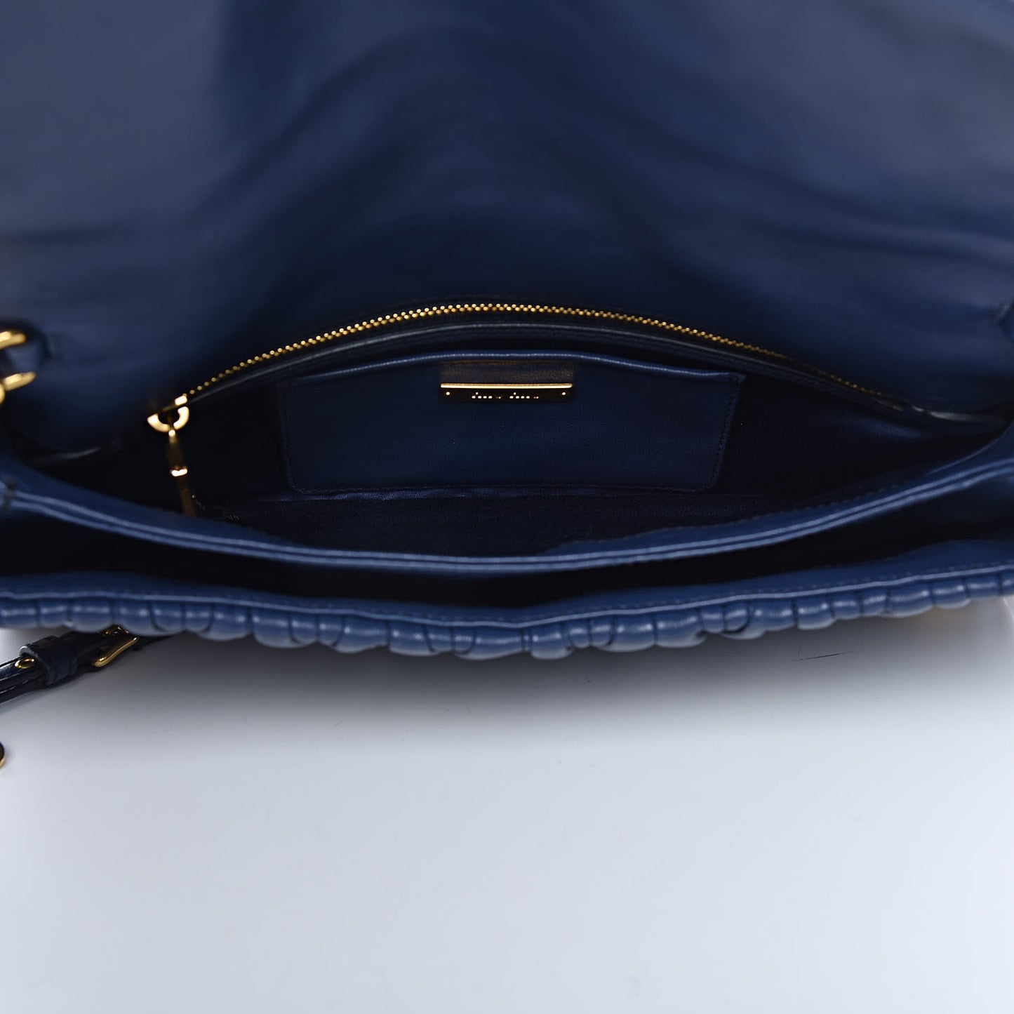 Nappa Matelasse Flap Clutch Bleuette