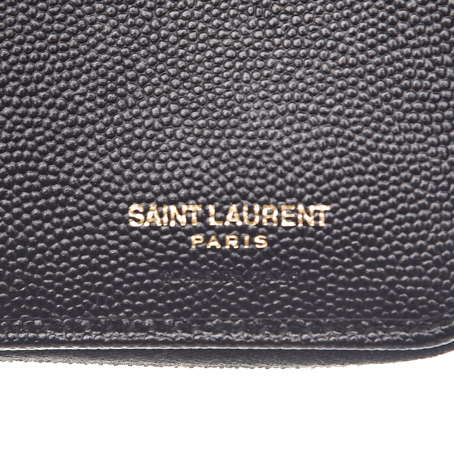 Grain De Poudre Matelasse Chevron Monogram Compact Zip Around Wallet Black