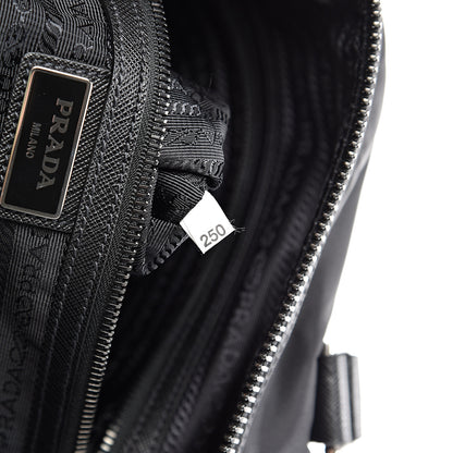 Prada Tessuto Nylon Saffiano Duffle Bag Black 7 of 11