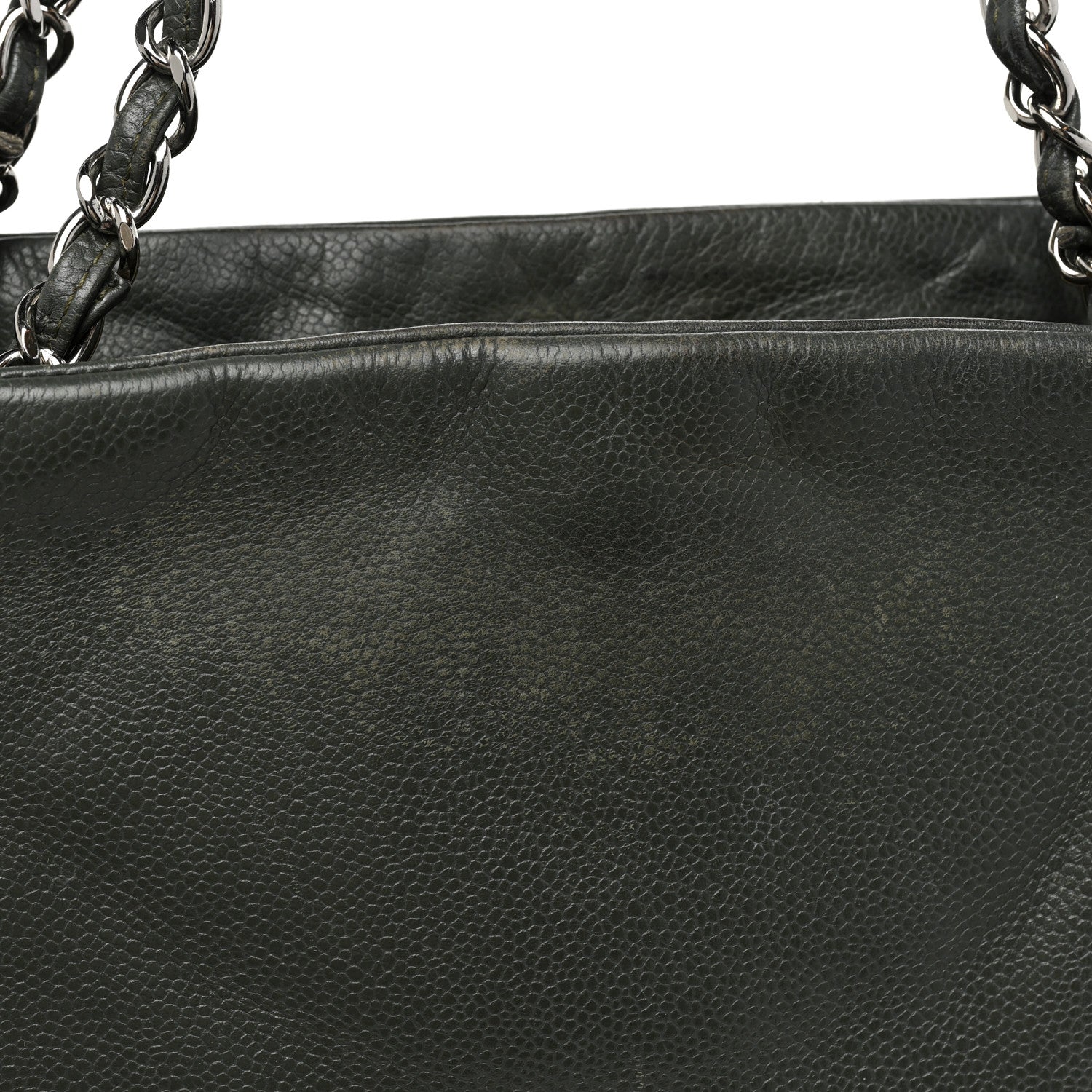 Chanel Caviar CC Timeless Shoulder Bag Gray 18 of 21