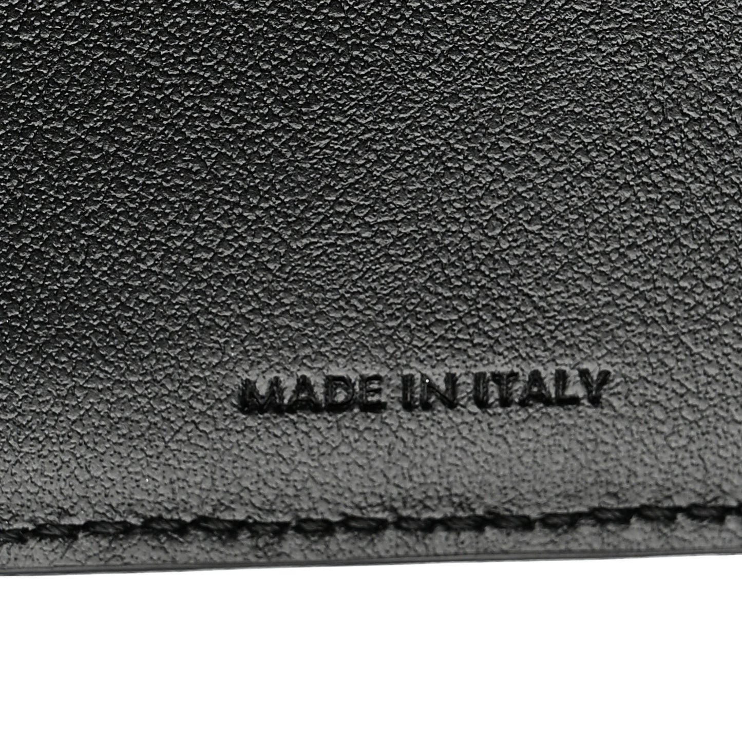 Grained Calfskin Triomphe Fine Strap Wallet Black