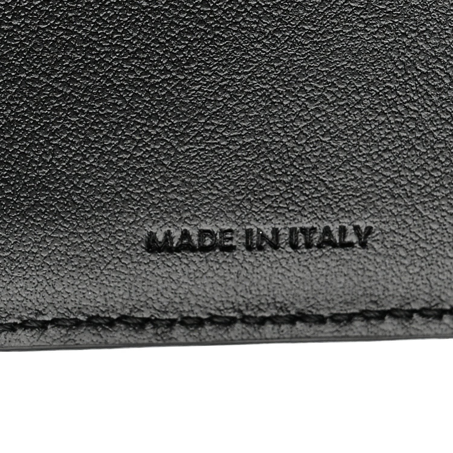 Celine Grained Calfskin Triomphe Fine Strap Wallet Black 8 of 9