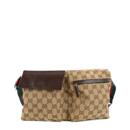 Gucci Monogram Web Belt Bag Dark Brown 1 of 9