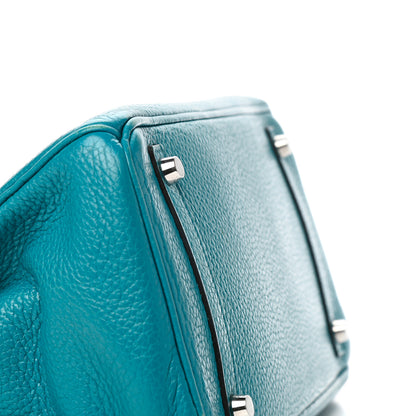 Hermes Taurillon Clemence Birkin 30 Bleu Izmir 7 of 36
