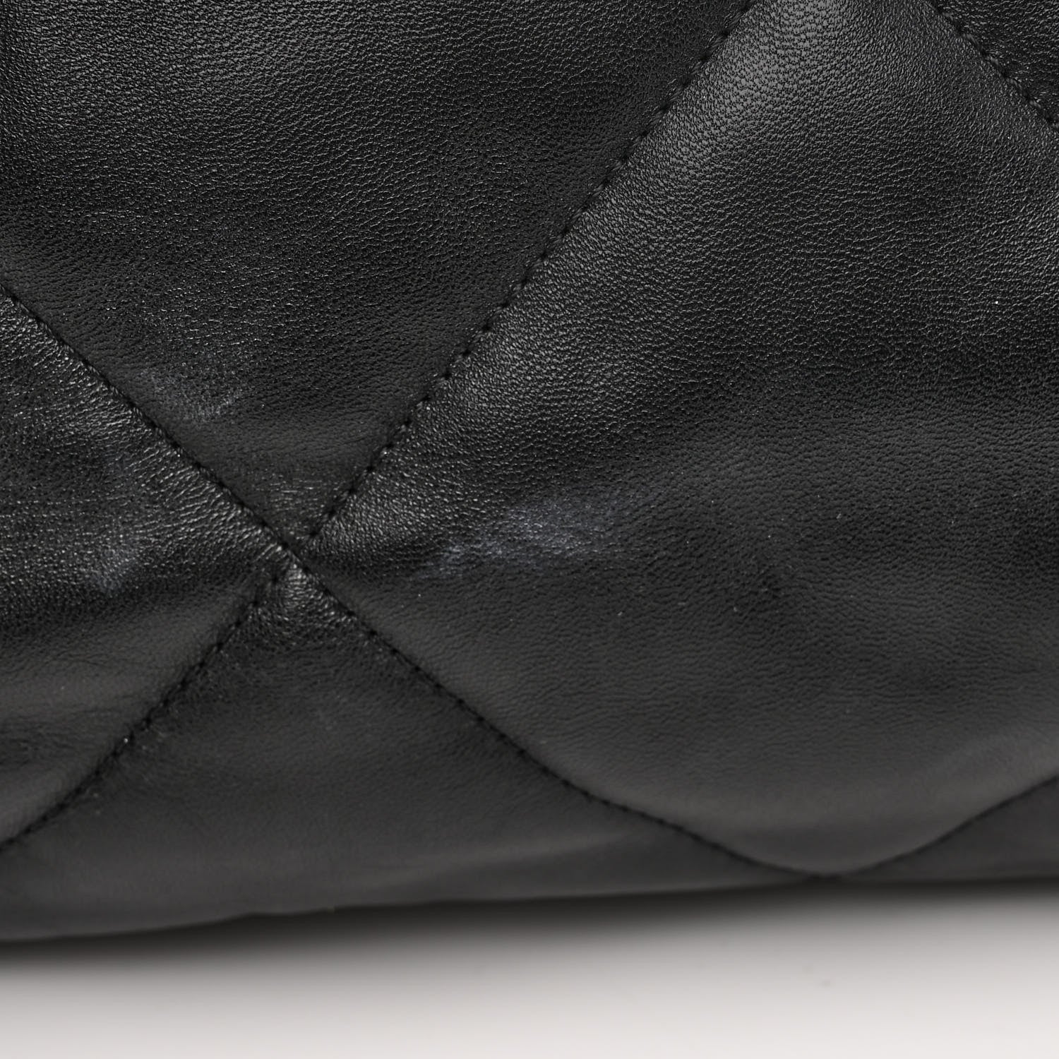 Chanel Lambskin Quilted Chanel 19 East West Shopping Bag Black 11 of 12