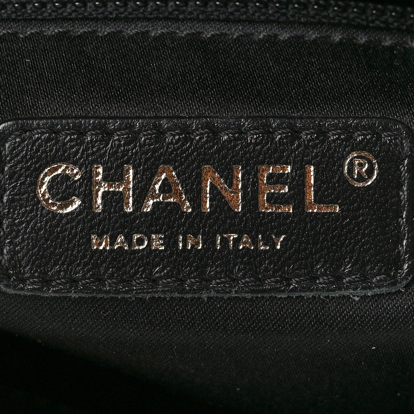 Calfskin Chevron Quilted Surpique Tote Black