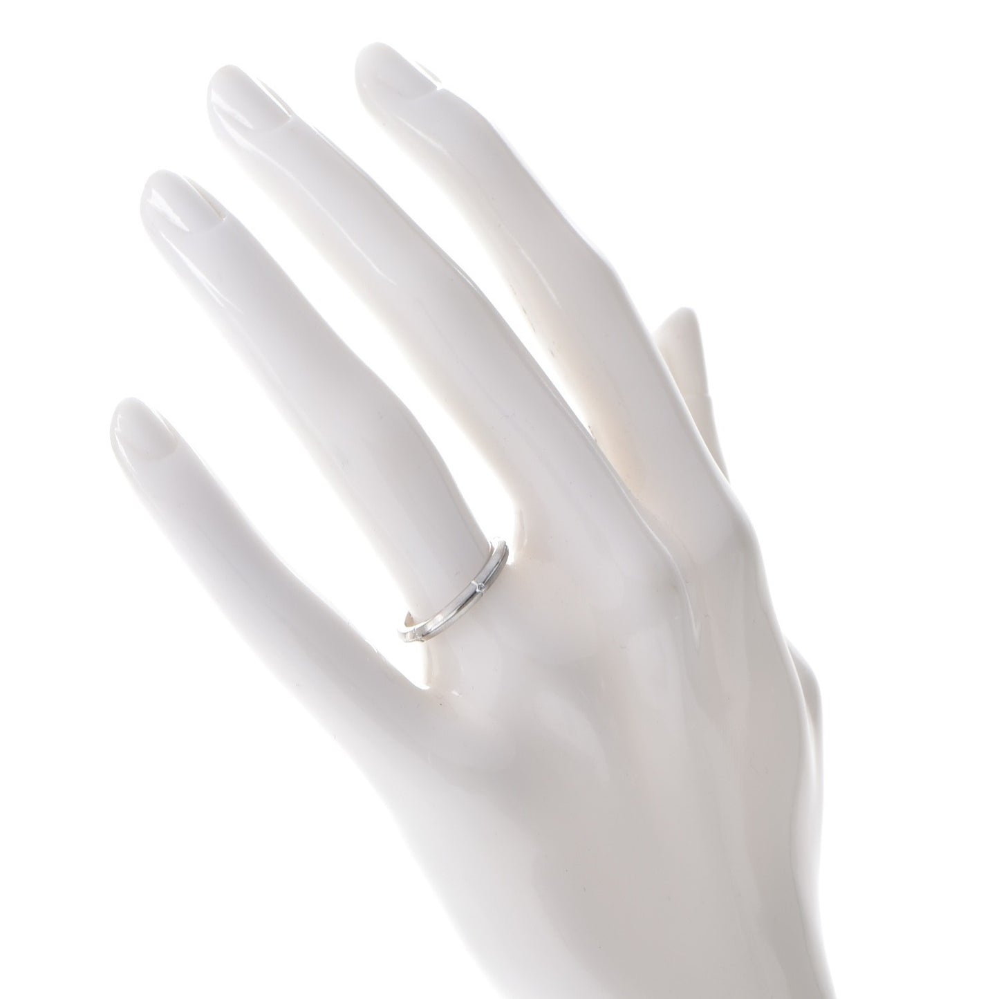 18K White Gold Diamond Narrow Streamerica Ring 50 5.25