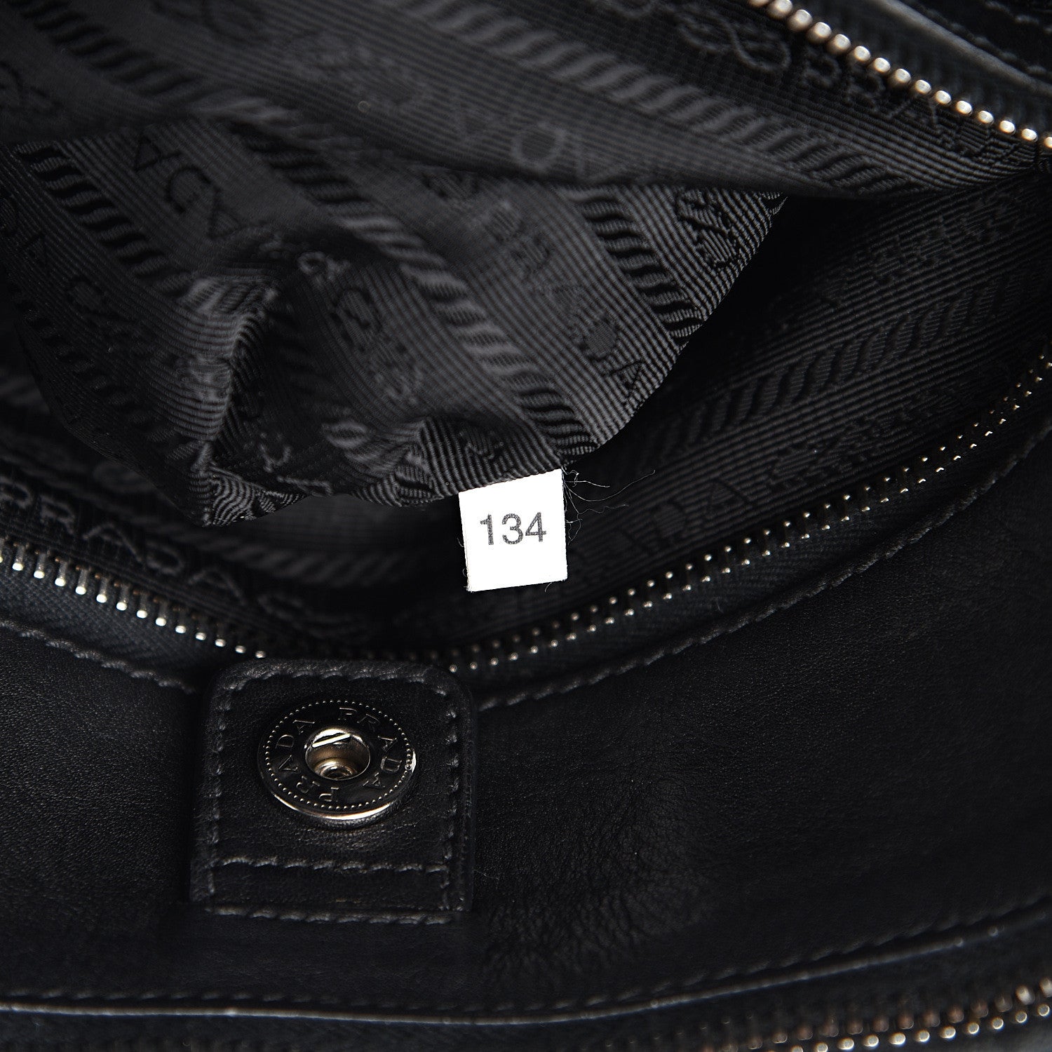 Prada Vitello Shine Bauletto Black 6 of 9