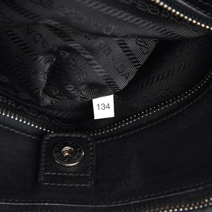 Prada Vitello Shine Bauletto Black 6 of 9