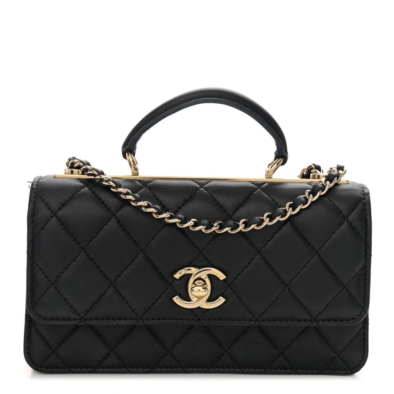 Chanel Lambskin Quilted Medium Trendy CC Flap Dual Handle Bag Black 1 of 13