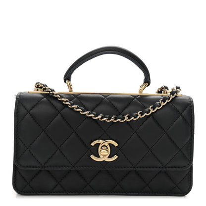 Chanel Lambskin Quilted Medium Trendy CC Flap Dual Handle Bag Black 1 of 13