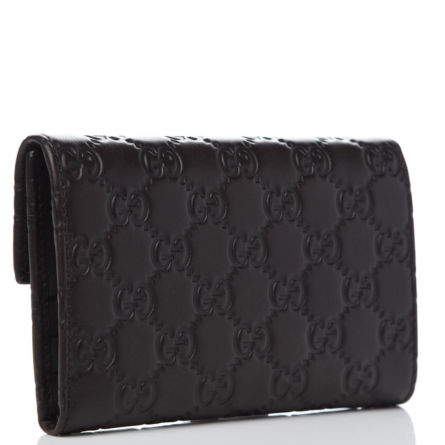 Guccissima Continental Flap Wallet Dark Brown