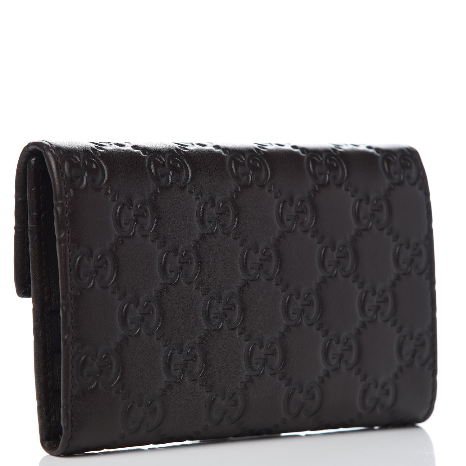 Gucci Guccissima Continental Flap Wallet Dark Brown 3 of 8