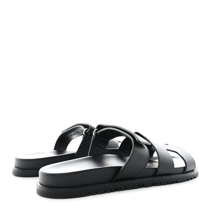 Hermes Calfskin Womens Chypre Sandals 41 Black 4 of 9