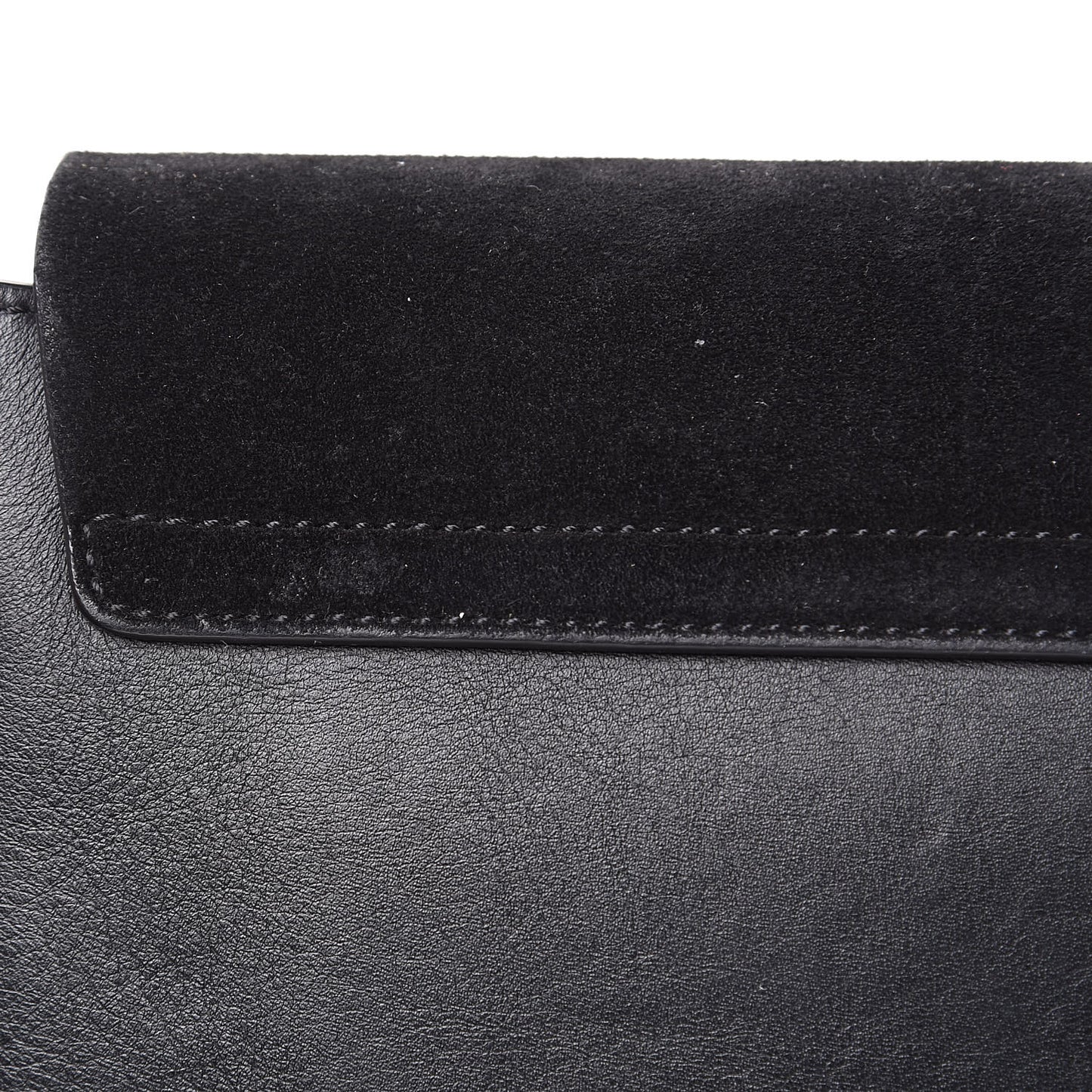 Suede Calfskin Small Faye Shoulder Bag Black