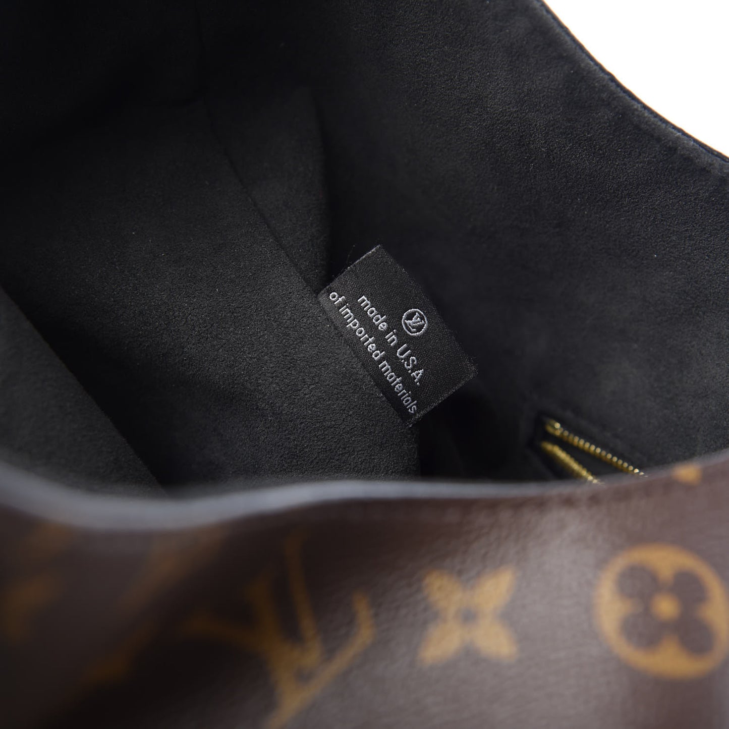 Monogram Flower Hobo Black