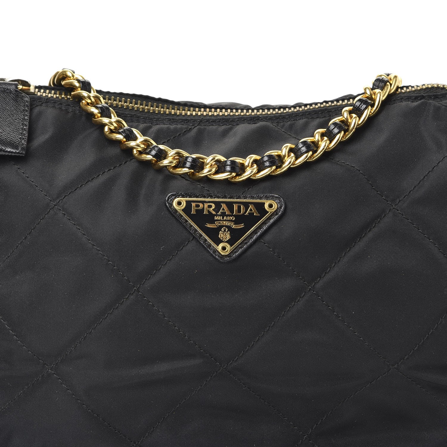 Prada Nylon Tessuto Impuntu Quilted Crossbody Bag Black 9 of 9