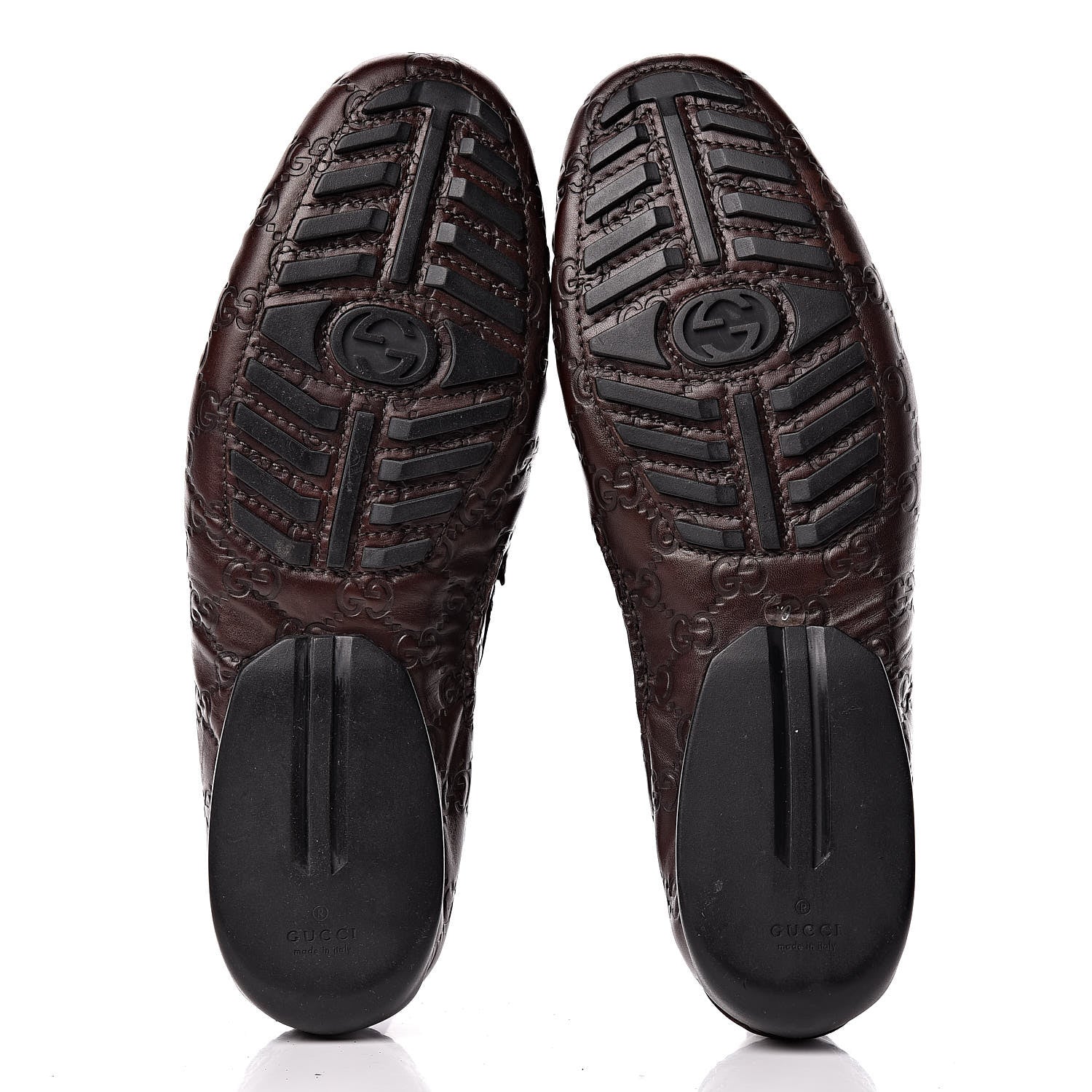 Gucci Guccissima Mens Penny Driver Loafers 9 Chocolate 10 of 12