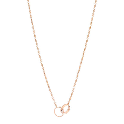 Cartier 18K Pink Gold Interlocking LOVE Necklace 1 of 5