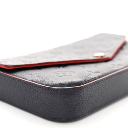 Louis Vuitton Empreinte Pochette Felicie Chain Wallet Marine Rouge 9 of 10