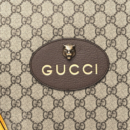 Gucci GG Supreme Monogram Neo Vintage Zip Wristlet Pouch Beige New Acero Crop 7 of 9