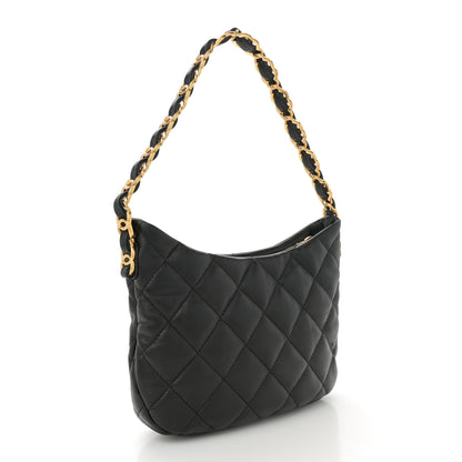 Chanel Lambskin Quilted CC Links Hobo Black 3 of 10