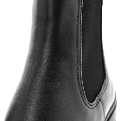 Prada Vitello Montana Lug Sole Chelsea 55mm Boots 36.5 Black 9 of 10