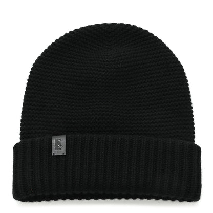 Hermes Cashmere Knit Boston Beanie Hat S Black 1 of 5