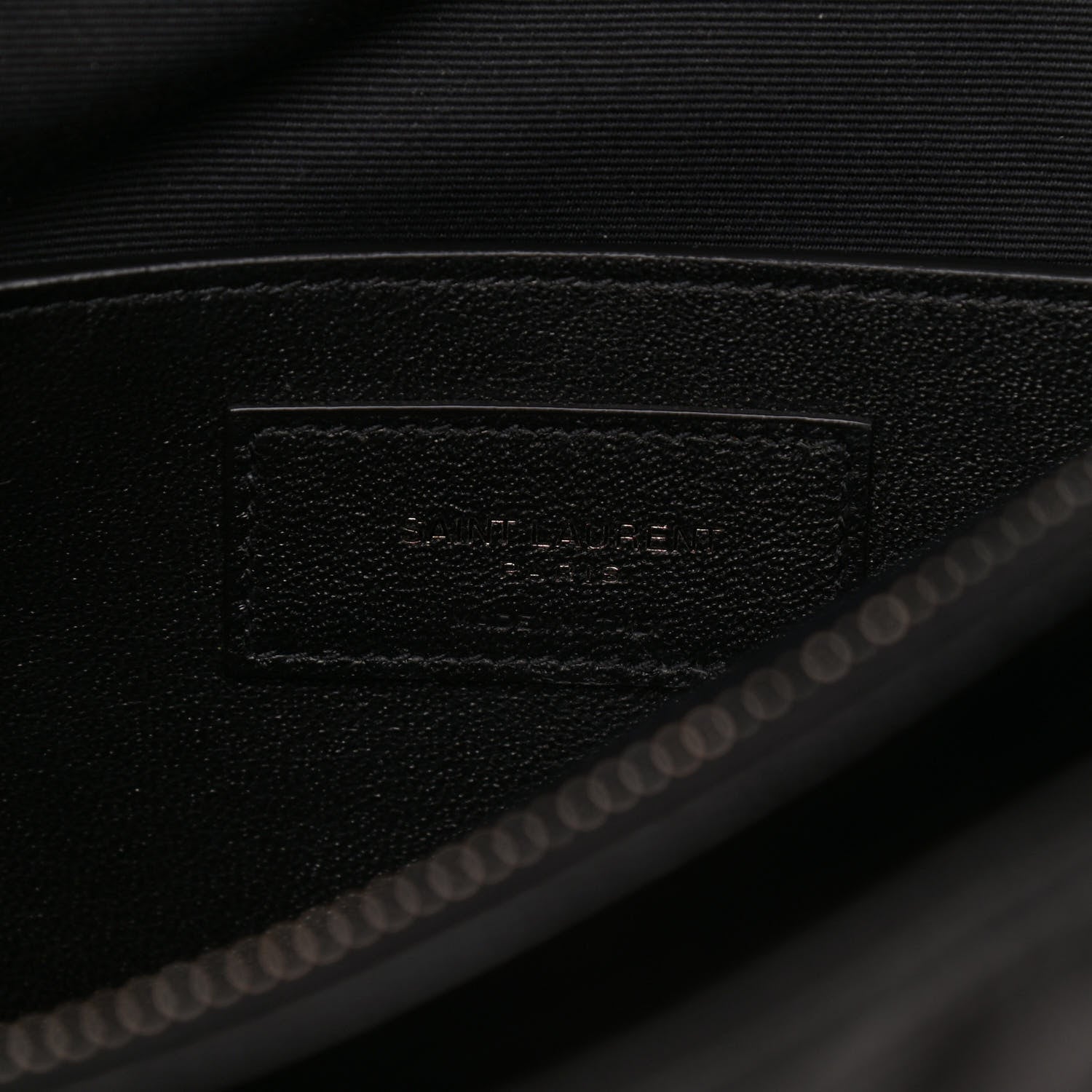Saint Laurent Sheepskin Matelasse Chevron Monogram Large College Satchel Black 7 of 12