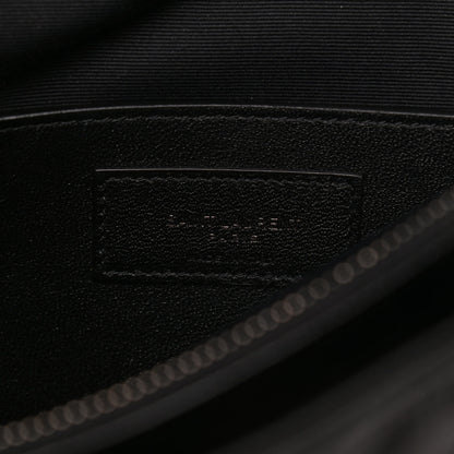 Saint Laurent Sheepskin Matelasse Chevron Monogram Large College Satchel Black 7 of 12